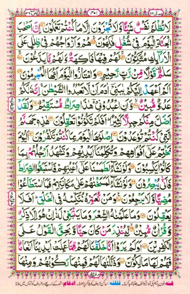Surah Yaseen PDF – Page 5 of Surah text